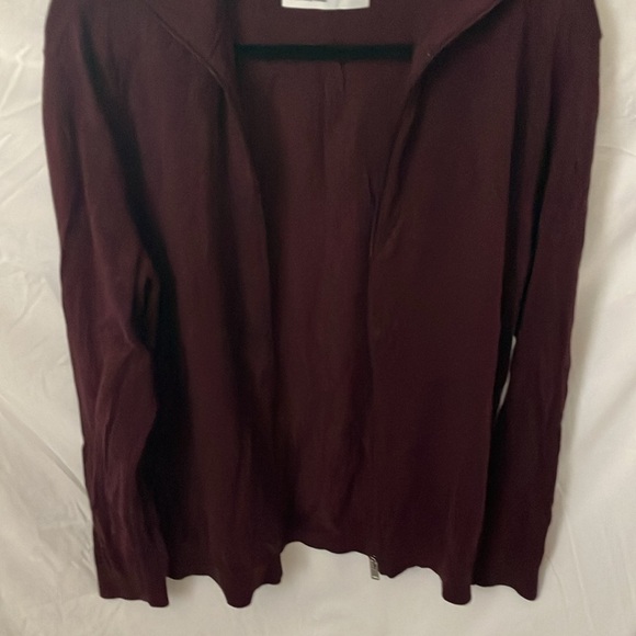 Selected: Maroon Cardigan Sweater- 100% cotton- zipper - Picture 15 of 16